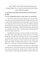 THỰC TRẠNG CHẤT LƯỢNG TÍN DỤNG ĐỐI VỚI CÁC DOANH NGHIỆP VỪA VÀ NHỎ TẠI CHI NHÁNH NGÂN HÀNG CÔNG THƯƠNG BA ĐÌNH