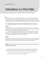 Calculations in a Pivot Table