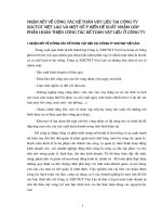 Nhận xét về công tác kế toán vật liêu Tại Công ty XDCTGT Việt Lào và một số ý kiến đề xuất nhằm góp phần hoàn thiện công tác kế toán vật liệu ở công ty