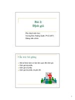 Bài 2 - phần 1: Một số khái niệm cơ bản liên quan đến Định giá