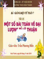 Mot so bai toan ve dai luong ti le thuan(GVDG)
