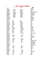 Động Từ Bất Qui Tắc