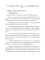 LÝ LUẬN CHUNG VỀ DỰ ÁN ĐẦU TƯ VÀ  THẨM ĐỊNH DỰ ÁN ĐẦU TƯ