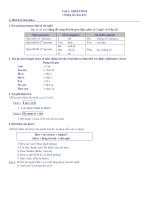 LÝ THUYẾT ÔN TẬP ANH 6 (UNIT 1-3)