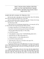 THỰC TRẠNG HOẠT ĐỘNG THƯƠNG MẠI VÀ CÁC GIẢI PHÁP ĐẨY MẠNH HOẠT ĐỘNG THƯƠNG MẠI ĐANG THỰC HIỆN Ở HÀ TÂY