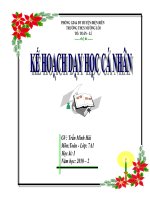 Kế hoạch dạy học môn Toan 7