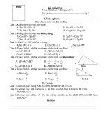 Đề kiểm tra chương 1(Hình học 9)