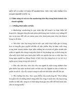 MỘT SỐ LÍ LUẬN  CƠ BẢN VỀ MARKETING  TIÊU THỤ SẢN PHẨM CỦA DOANH NGHIỆP NƯỚC TA