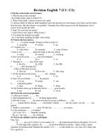 On tap Anh 7 theo chu de