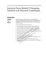 Instructor Notes Module 9: Designing - Solutions with Microsoft Technologies