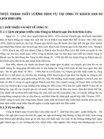 THỰC TRẠNG CHẤT LƯỢNG DỊCH VỤ TẠI CÔNG TY KHÁCH SẠN DU LỊCH KIM LIÊN