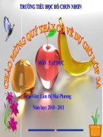 TẬP ĐỌC: THƯ GỬI BÀ - LỚP 3