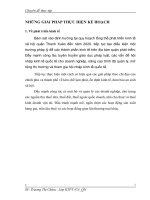 NHỮNG GIẢI PHÁP THỰC HIỆN KẾ HOẠCH