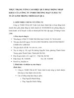 THỰC TRẠNG NÂNG CAO HIỆU QUẢ HOẠT ĐỘNG NHẬP KHẨU CỦA CÔNG TY TNHH THƯƠNG MẠI VÀ ĐẦU TƯ TUẤN LINH TRONG THỜI GIAN QUA