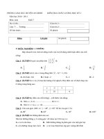 Đề Kiểm tra Hoc Kỳ I 2010 - 2011( CÓ ĐÁP ÁN)