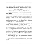 THỰC TRẠNG QUẢN TRỊ  DOANH THU VÀ CHI PHÍ TRONG HOẠT ĐỘNG SẢN XUẤT KINH DOANH TẠI CÔNG TY ĐIỆN MÁY XE ĐẠP XE MÁY