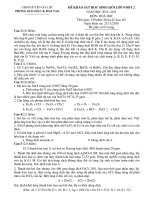 HSG Huyện Gia Lộc vòng 2 năm 2010-2011 (có đáp án)