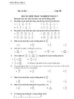 80 CÂU HỎI TRẮC NGHIỆM TOÁN 5 TUẦN 1=>9