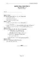 Kiểm tra chương I - Hình học 10