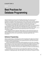 Best Practices for Database Programming