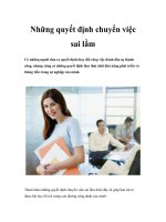 Những quyết định chuyển việc sai lầm