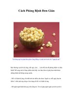 Cách Phòng Bệnh Đơn Giản