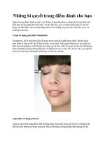 Những bí quyết trang điểm dành cho bạn