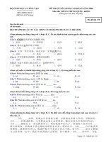 Đề Thi Tiếng Trung 170 Khối D 2008