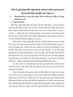 Một số giải pháp kiến nghị nhằm nâng cao hiệu quả quản lí dự án lưới điện tại điện lực Nghệ An