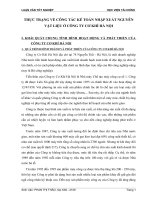 THỰC TRẠNG VỀ CÔNG TÁC KẾ TOÁN NHẬP XUẤT NGUYÊN VẬT LIỆU Ở CÔNG TY CƠ KHÍ HÀ NỘI