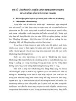 CƠ SỞ LÝ LUẬN CỦA CHIẾN LƯỢC MARKETING TRONG HOẠT ĐỘNG SẢN XUẤT KINH DOANH