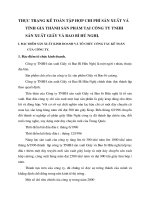 Thực trạng kế toán tập hợp chi phí sản xuất và tính giá thành sản phảm tại công ty TNHH sản xuất Giấy và Bao Bì Hưũ nghị