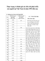 Thực trạng và đánh giá các tiêu chí phát triển con người tại Việt Nam từ năm 1993 đến nay