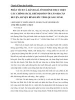PHÂN TÍCH VÀ ĐÁNH GIÁ TÌNH HÌNH THỰC HIỆN CÁC CHÍNH SÁCH, CHẾ ĐỘ ĐỐI VỚI CÁN BỘ CẤP HUYỆN, HUYỆN BÌNH LIÊU TỈNH QUẢNG NINH