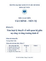 Tóm lượt lý thuyết về mối quan hệ giữa nợ công và tăng trưởng kinh tế 