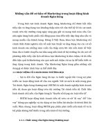 Những vấn đề cơ bản về Marketing trong hoạt động kinh doanh Ngân hàng