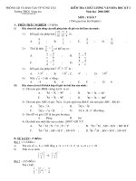 Đề kiểm tra Học kì 1 toán 7 Đề số 3