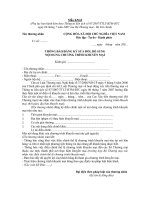 Thông báo / đăng ký sửa đổi , bổ sung nội dung chương trình khuyến mãi