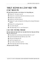 LÀM VIỆC VỚI CÁC MÁY IN