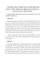 GIẢI PHÁP NÂNG CAO HIỆU QUẢ CỦA HOẠT ĐỘNG BÁN HÀNG CÁ NHÂN  TRONG QUÁ TRÌNH CUNG CẤP DỊCH VỤ QUẢNG CÁO  CỦA CÔNG TY BLUE