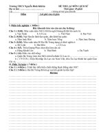 Đề thi lại môn lịch sử 7