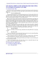 XÂY DỰNG CHIẾN LƯỢC KINH DOANH CHO CÔNG TY CỔ PHẦN XI MĂNG CẦN THƠ