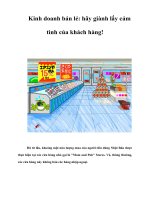 Kinh doanh bán lẻ: hãy giành lấy cảm tình của khách hàng!