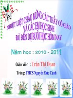 Tiết 22: Nam châm vĩnh cửu- GV: Trần Thị Doan-THCS Nguyễn Đức Cảnh