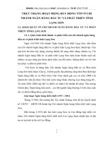 THỰC TRẠNG HOẠT ĐỘNG HUY ĐỘNG VỐN Ở CHI NHÁNH NGÂN HÀNG ĐẦU TƯ VÀ PHÁT TRIỂN TỈNH LẠNG SƠN