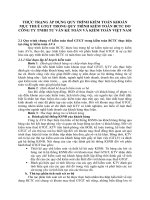 THỰC TRẠNG ÁP DỤNG QUY TRÌNH KIỂM TOÁN KHOẢN MỤC THUẾ GTGT TRONG QUY TRÌNH KIỂM TOÁN BCTC DO CÔNG TY TNHH TƯ VẤN KẾ TOÁN VÀ KIỂM TOÁN VIỆT NAM