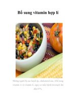 Bổ sung vitamin hợp lí