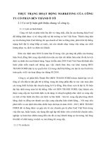 THỰC TRẠNG HOẠT ĐỘNG MARKETING CỦA CÔNG TY CỔ PHẦN BẾN THÀNH Ô TÔ