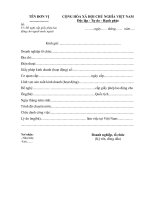 BM.TBXH.02. - Văn bản đề nghị cấp giấy phép lao động cho người nước ngoài