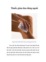 Thuốc giảm đau dùng ngoài